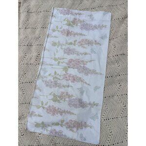 Vintage Single Martex King Size Pillowcase with Butterflies Floral Boho
